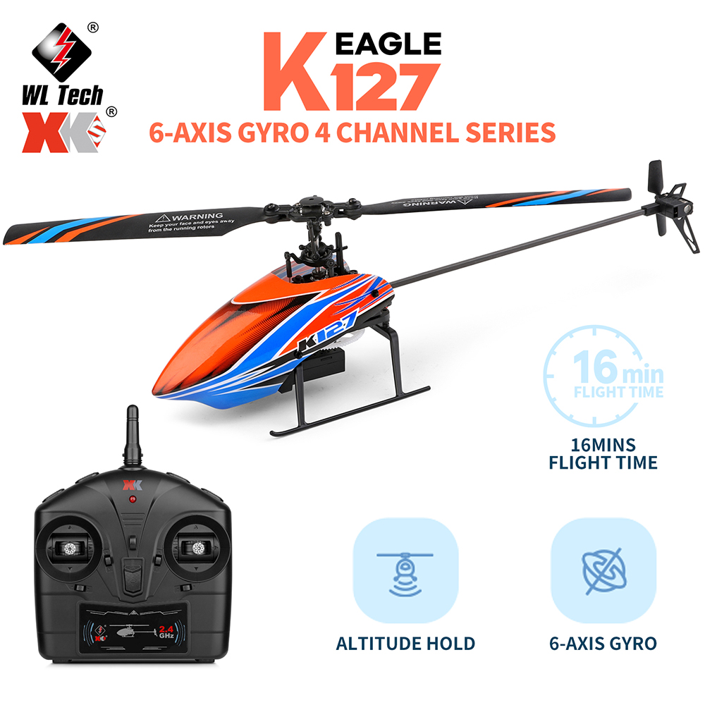 Wltoys-hélice giratória xk k12 - Rc Helicopter Single Rotor avaliação e preço