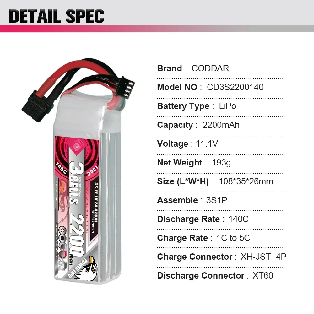 Bateria Li-po 2200mAh 3S 11.1V - Rc Helicopter Case avaliação e preço