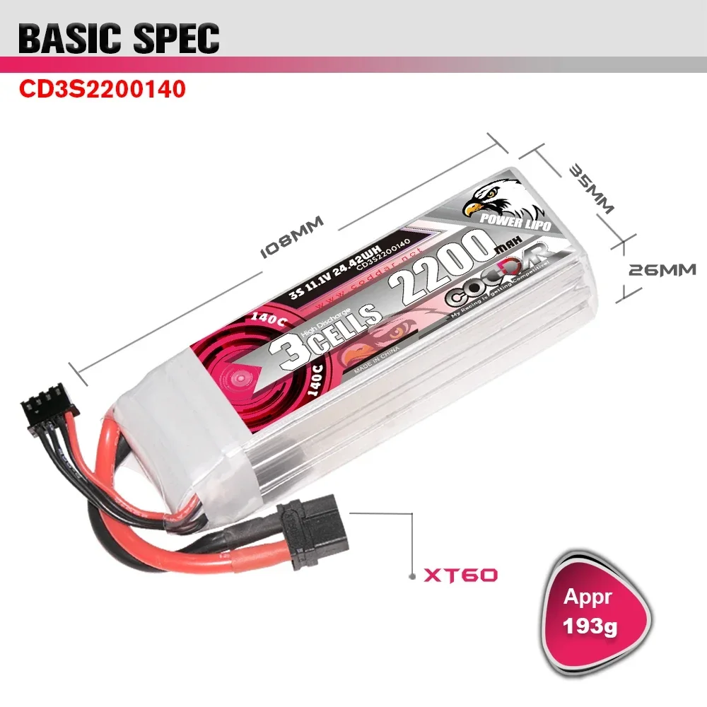 Bateria Li-po 2200mAh 3S 11.1V - Rc Helicopter Case avaliação e preço
